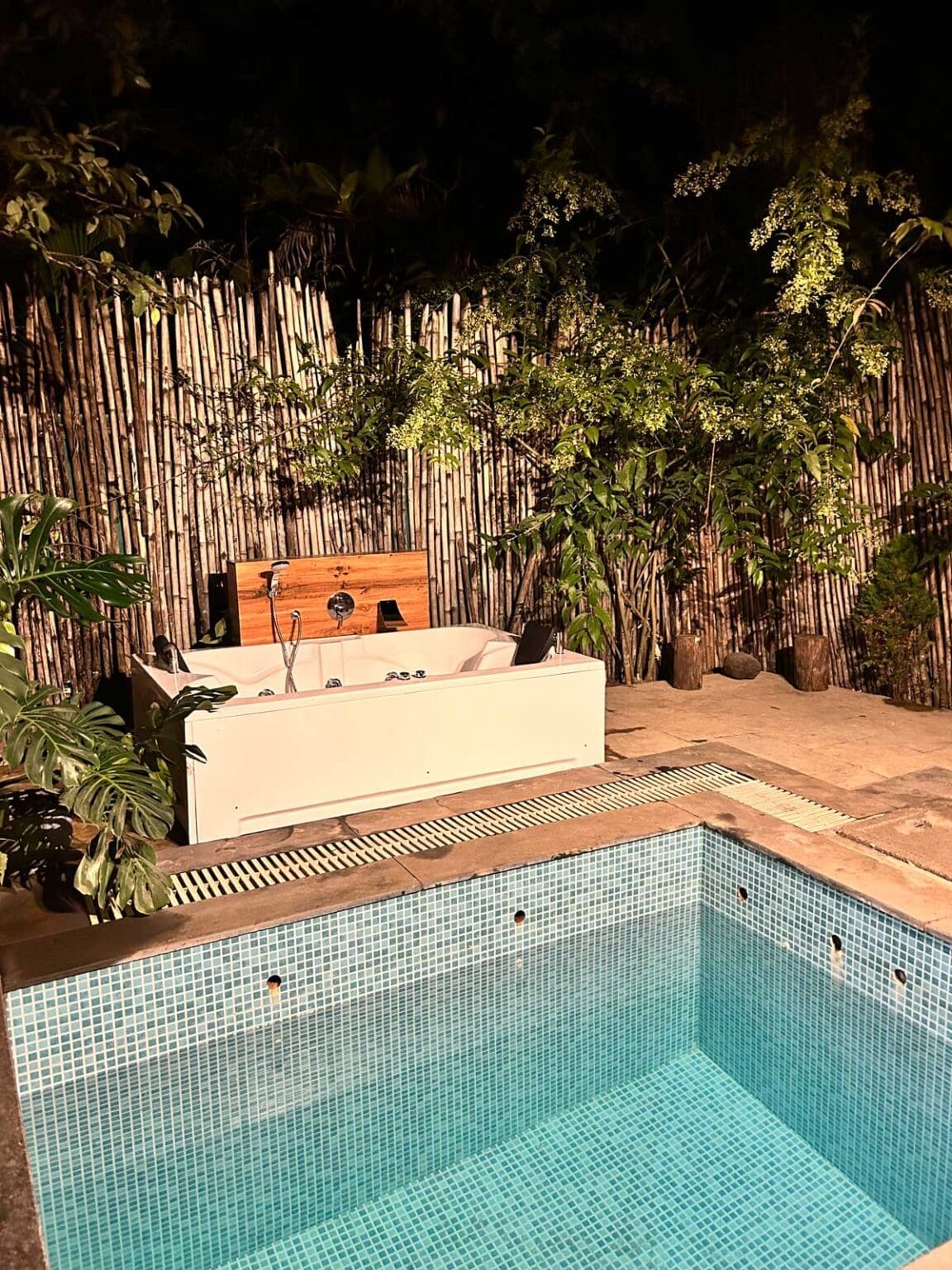 Poolside Jacuzzi in Night